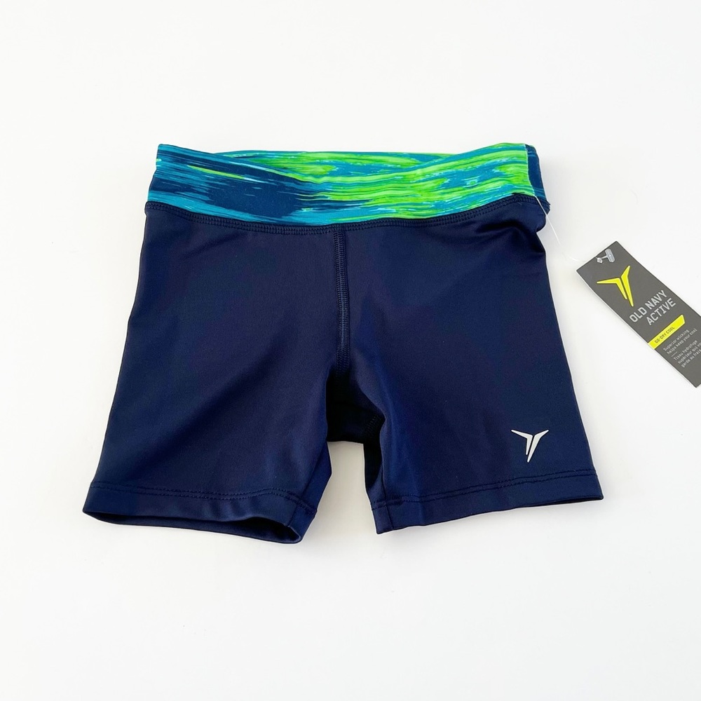 Kids Navy Blue Active Bike Shorts